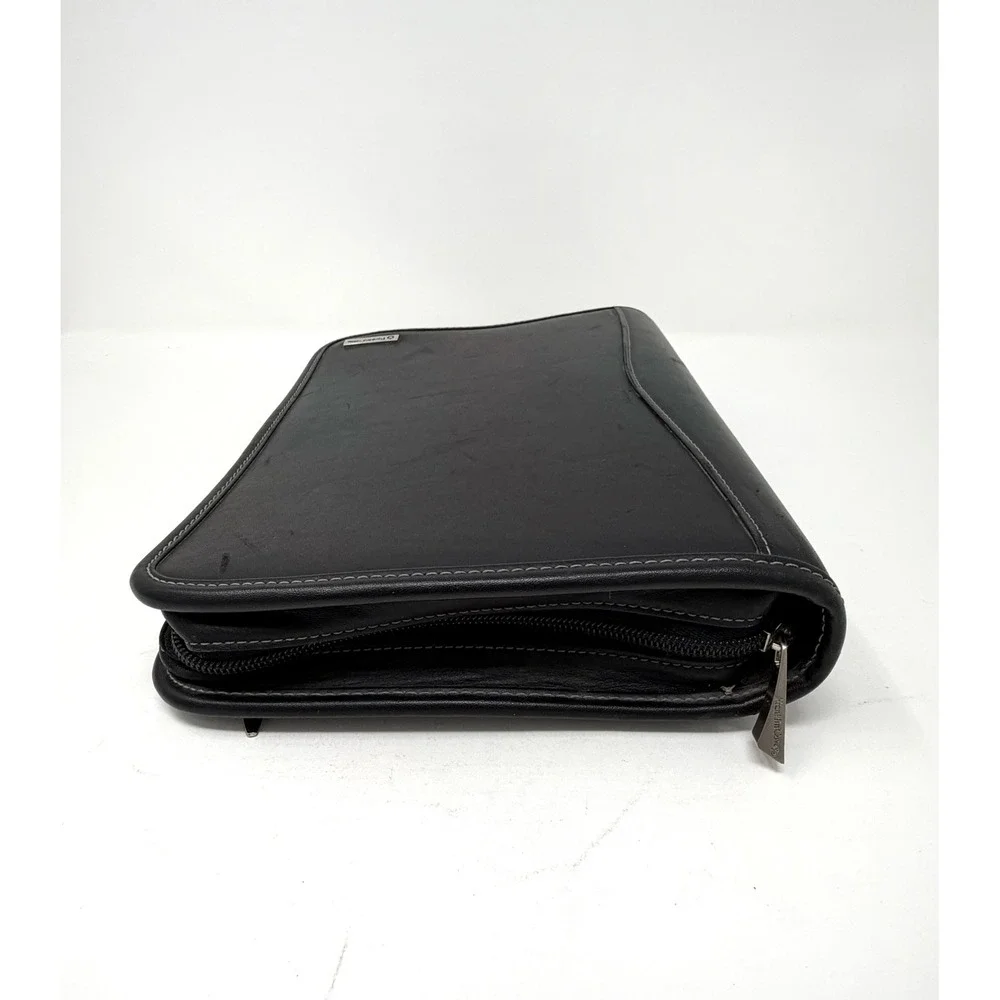 Franklin Covey Black Zip Around Planner Binder Organizer 1.5